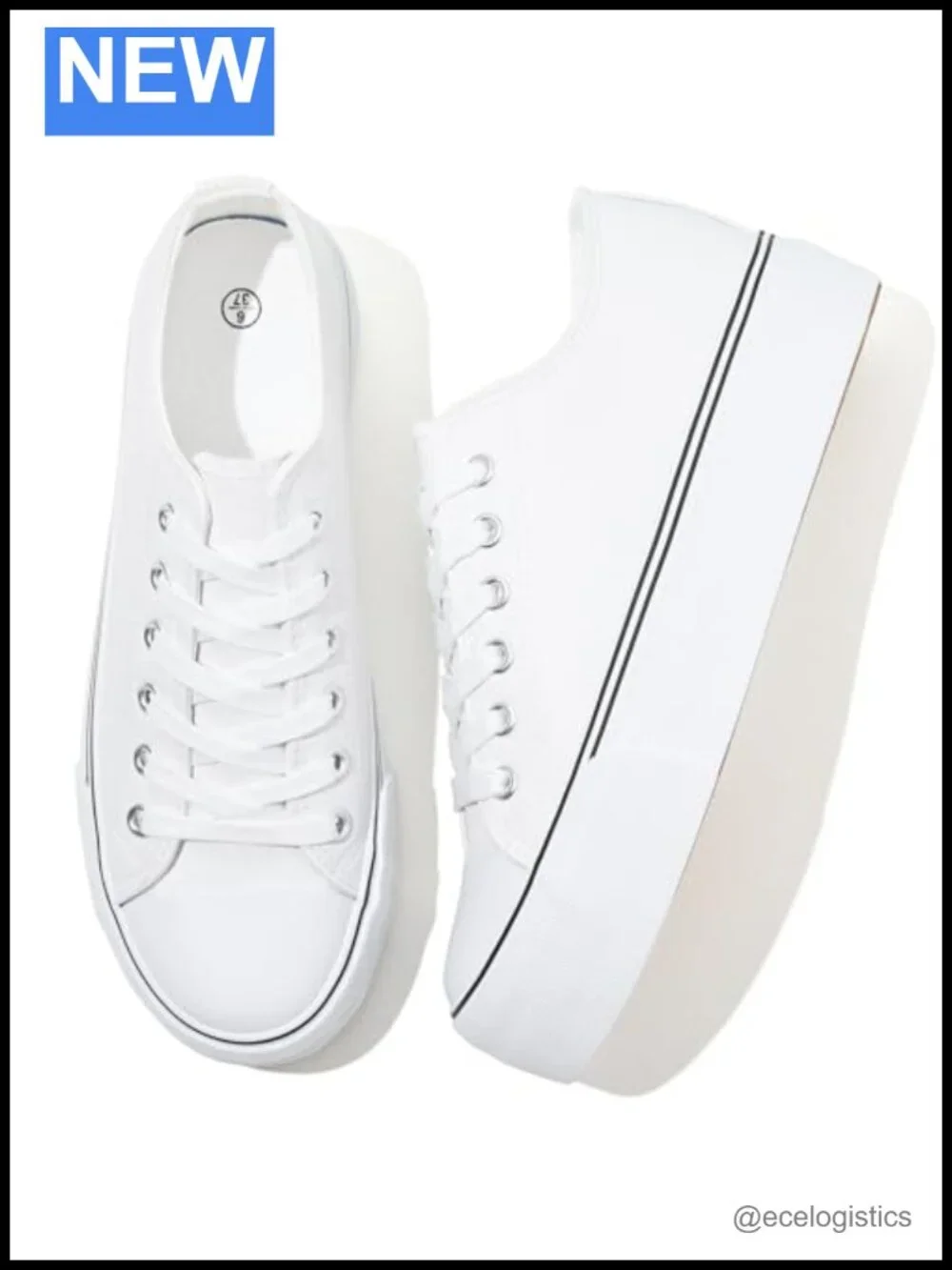 Women's PU Leather Platform Sneakers with Non-Slip Sole 1.57in